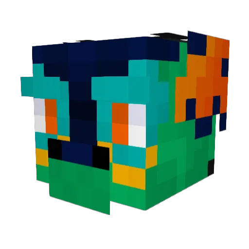 ryokkkkk Minecraft avatar head, 3D render
