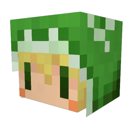 ryokuryuu25 Minecraft avatar head, 3D render