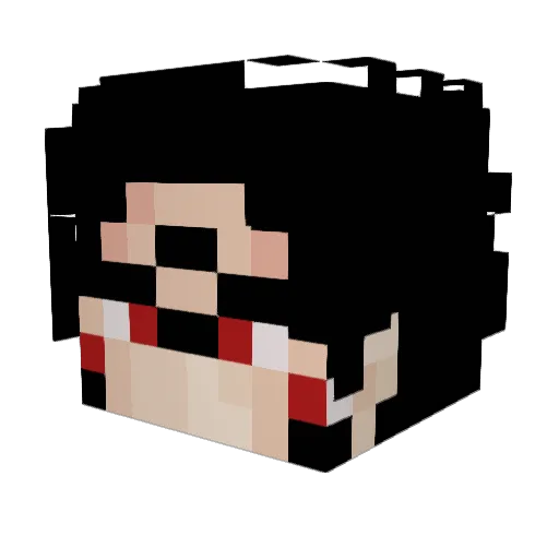 ryomendisa Minecraft avatar head, 3D render
