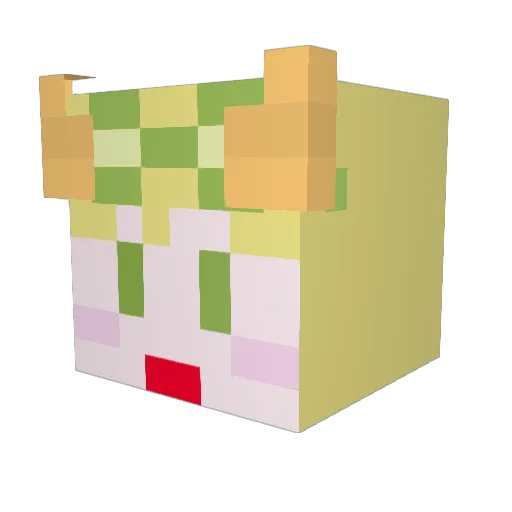 ryoooooooon Minecraft avatar head, 3D render
