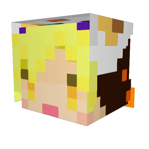 ryopiko Minecraft avatar head, 3D render