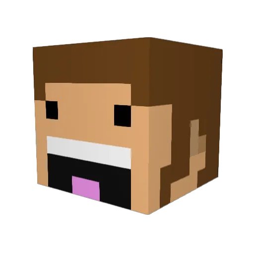 ryosukeakuma Minecraft avatar head, 3D render
