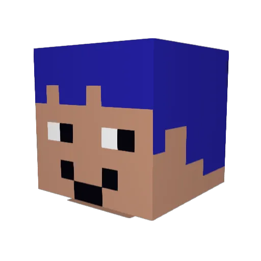 ryotaabe Minecraft avatar head, 3D render