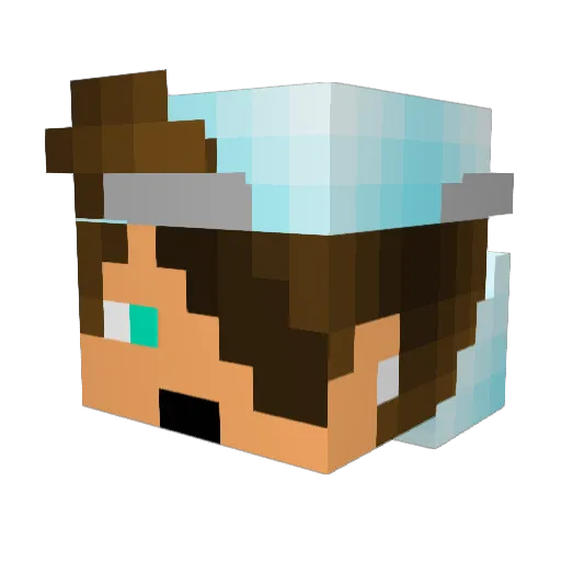 ryou0819 Minecraft avatar head, 3D render