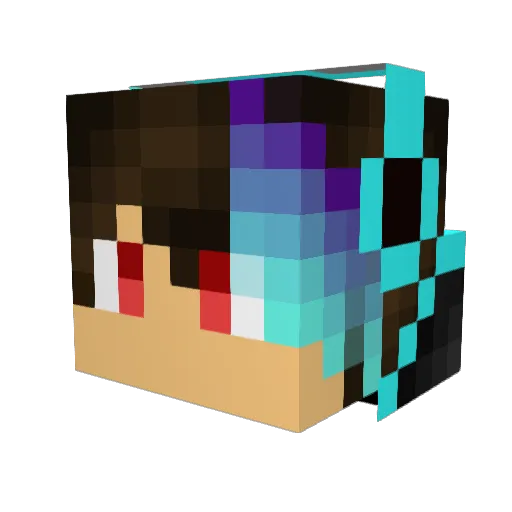 ryou825 Minecraft avatar head, 3D render