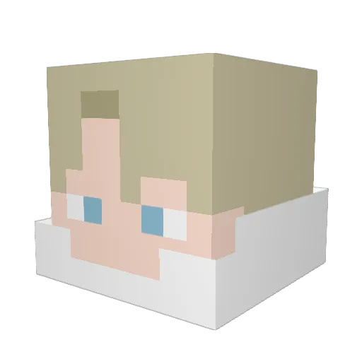 ryouga1122 Minecraft avatar head, 3D render