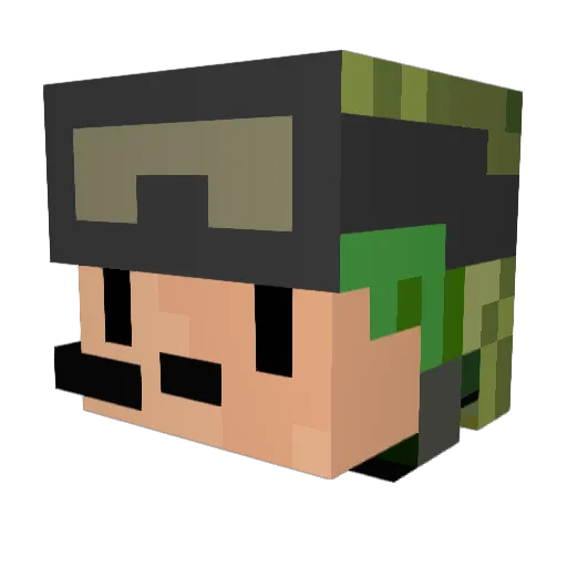 ryouma777 Minecraft avatar head, 3D render