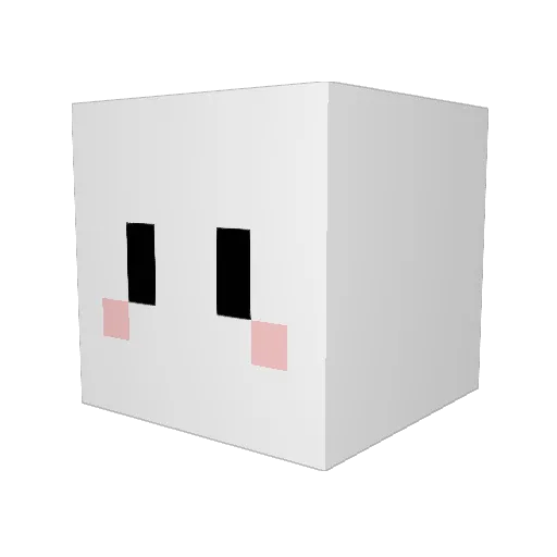 ryousei8800 Minecraft avatar head, 3D render