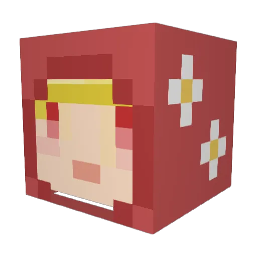 ryown Minecraft avatar head, 3D render