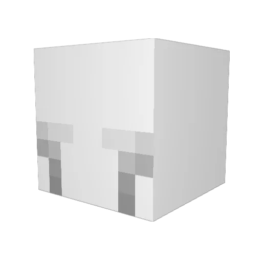ryqzzzy Minecraft avatar head, 3D render