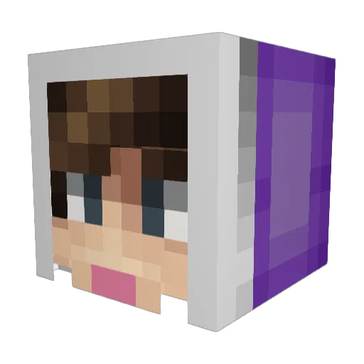 ryryyu Minecraft avatar head, 3D render