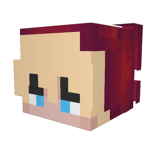 rytee1 Minecraft avatar head, 3D render