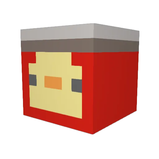 rytyh Minecraft avatar head, 3D render