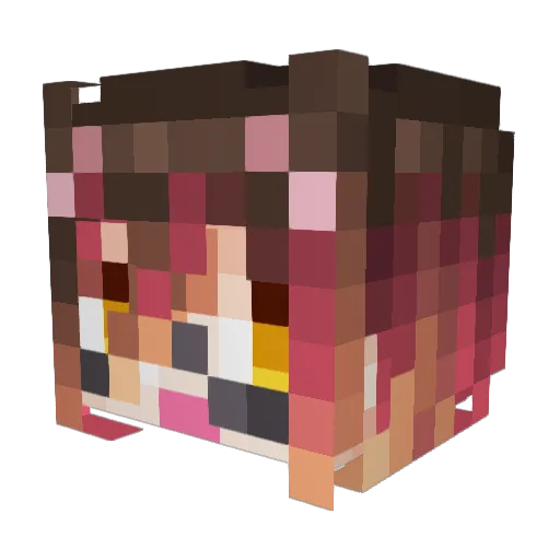ryu3to Minecraft avatar head, 3D render