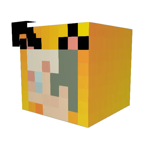 ryu7866 Minecraft avatar head, 3D render