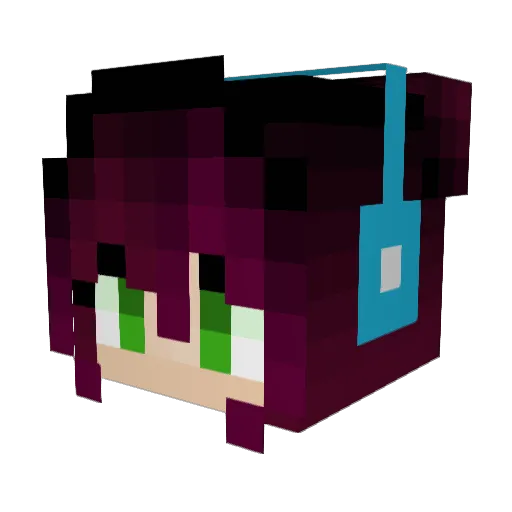 ryu_K_ Minecraft avatar head, 3D render