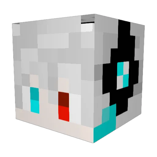 ryu_L0 Minecraft avatar head, 3D render