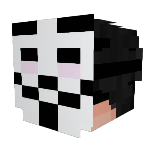 ryudev Minecraft avatar head, 3D render