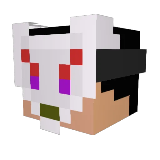 ryudo55 Minecraft avatar head, 3D render