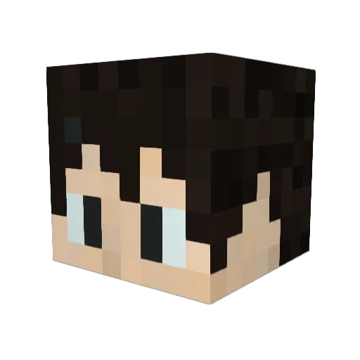 ryudouji Minecraft avatar head, 3D render