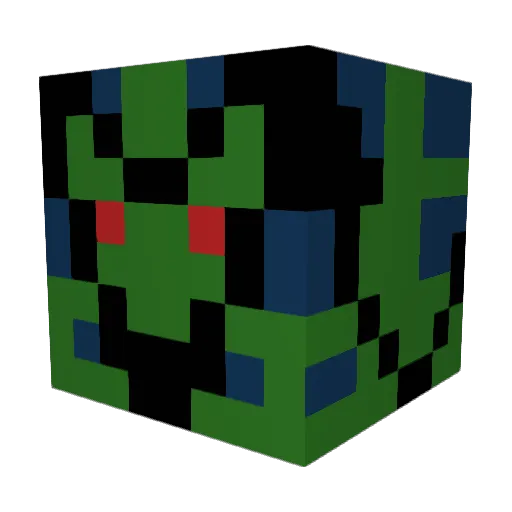 ryujin___ Minecraft avatar head, 3D render