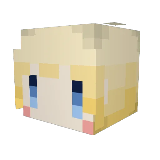 ryukida Minecraft avatar head, 3D render