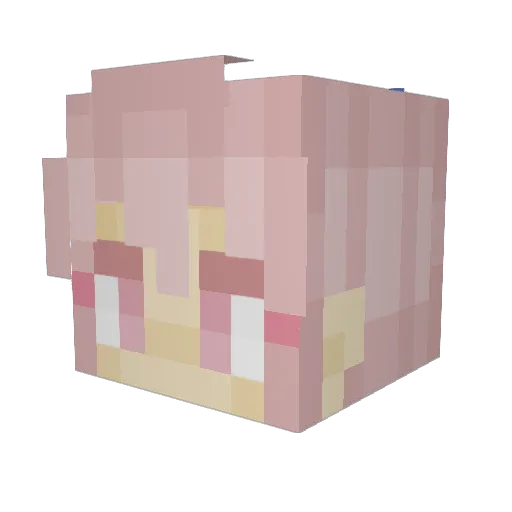 ryukip Minecraft avatar head, 3D render