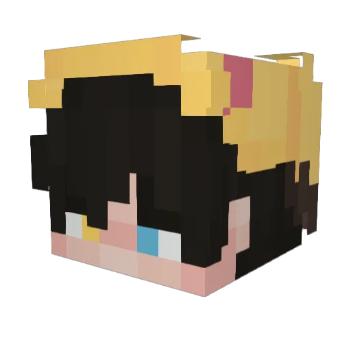 ryukunnn Minecraft avatar head, 3D render