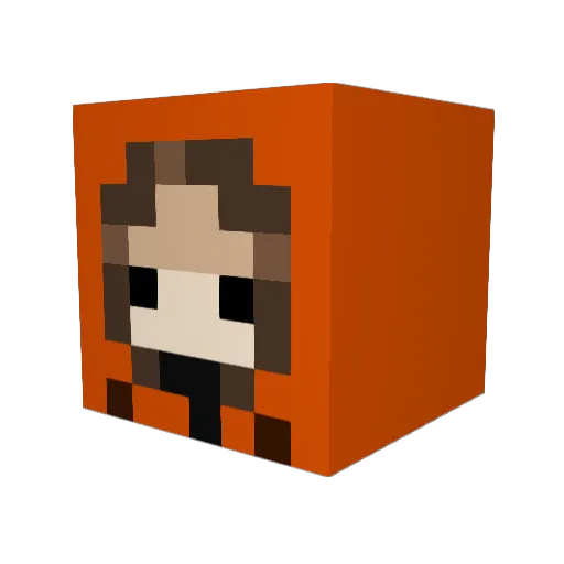 ryunoe Minecraft avatar head, 3D render