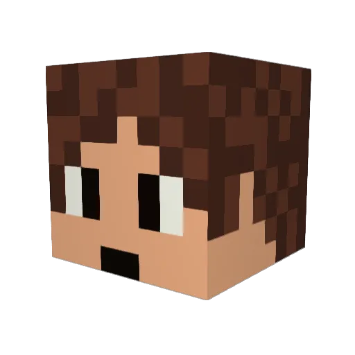 ryunsuke Minecraft avatar head, 3D render