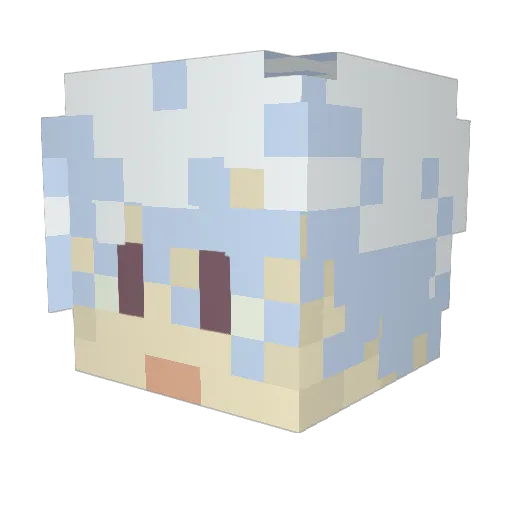 ryuta1127 Minecraft avatar head, 3D render