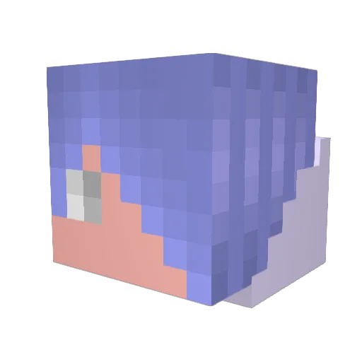 ryutoyuna Minecraft avatar head, 3D render