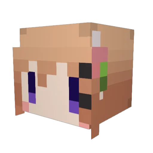 ryuu1107 Minecraft avatar head, 3D render
