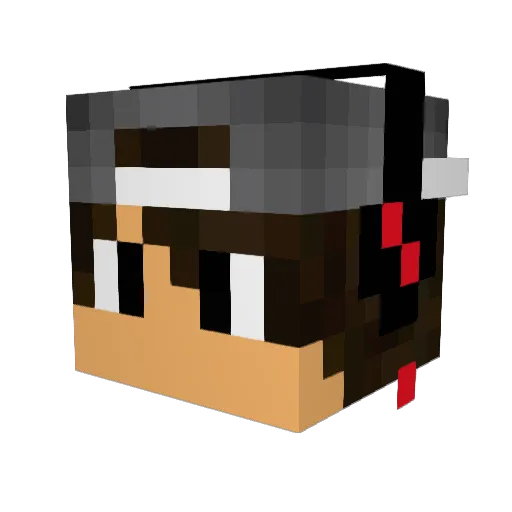 ryuusyun Minecraft avatar head, 3D render