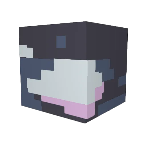 ryuvm Minecraft avatar head, 3D render