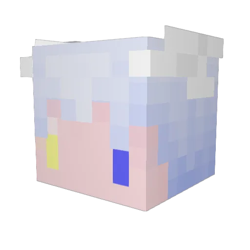 ryuzeru Minecraft avatar head, 3D render