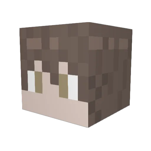 ryuzo_ Minecraft avatar head, 3D render