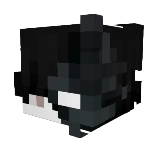 ryvsaki Minecraft avatar head, 3D render