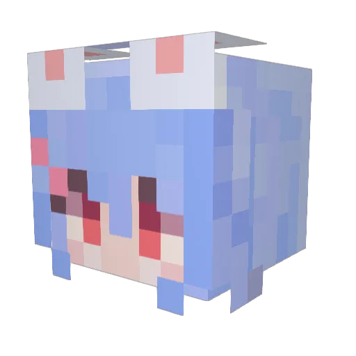 rywuvii Minecraft avatar head, 3D render