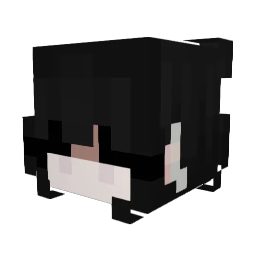 ryyugo Minecraft avatar head, 3D render
