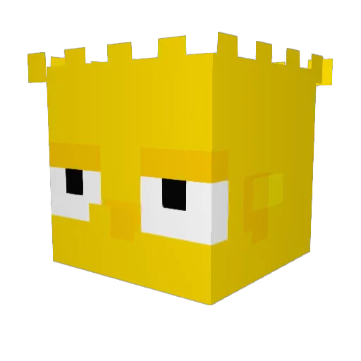 ryyyann Minecraft avatar head, 3D render