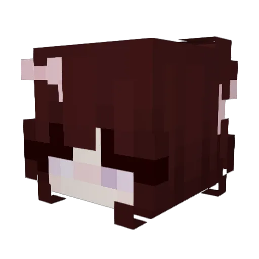 ryzaaaa Minecraft avatar head, 3D render