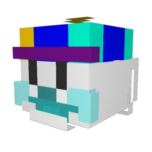 ryzowa Minecraft avatar head, 3D render