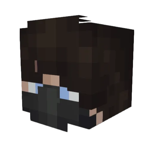 rzblue Minecraft avatar head, 3D render