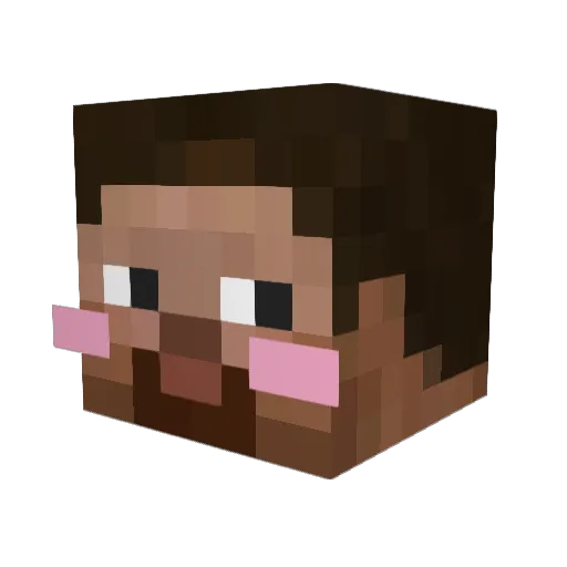 rzkrzkrzk Minecraft avatar head, 3D render