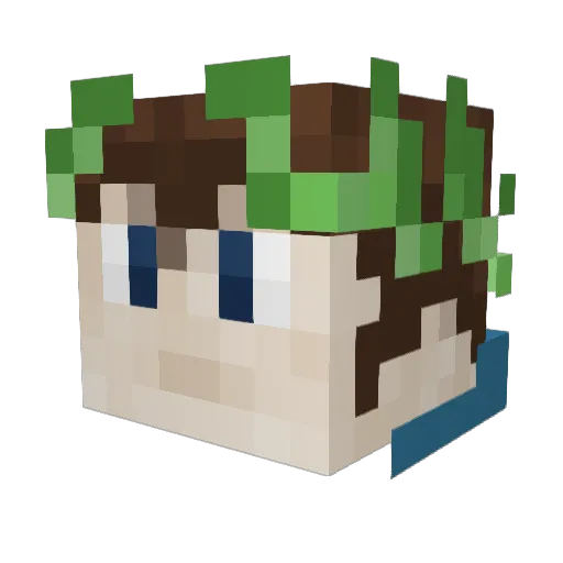 rzrt Minecraft avatar head, 3D render