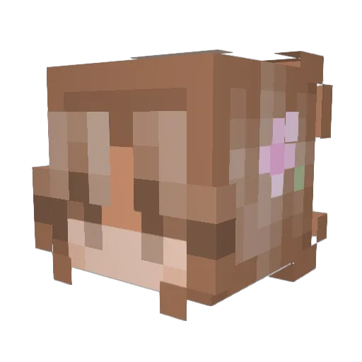 rzts Minecraft avatar head, 3D render