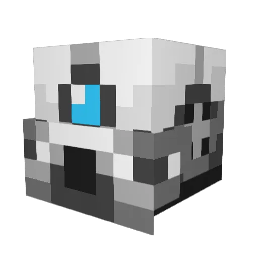 s070726047 Minecraft avatar head, 3D render