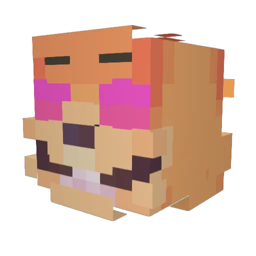 s0_ap Minecraft avatar head, 3D render
