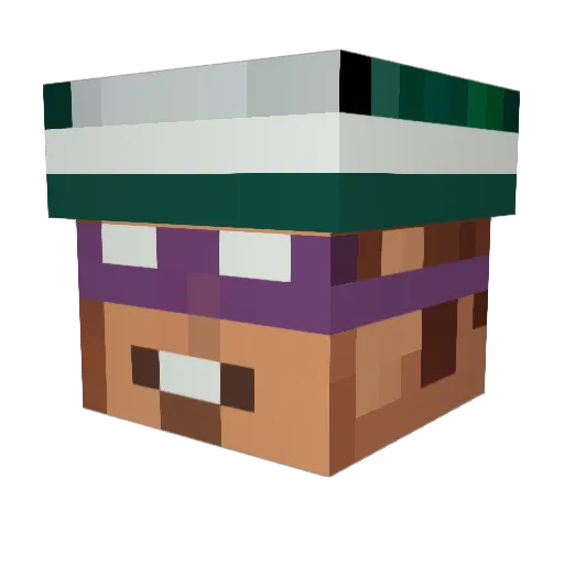 s0cialghost Minecraft avatar head, 3D render